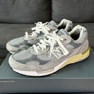 New Balance 992 Made in USA 2006 Grey Suede Leather Shoes Men's Size 11